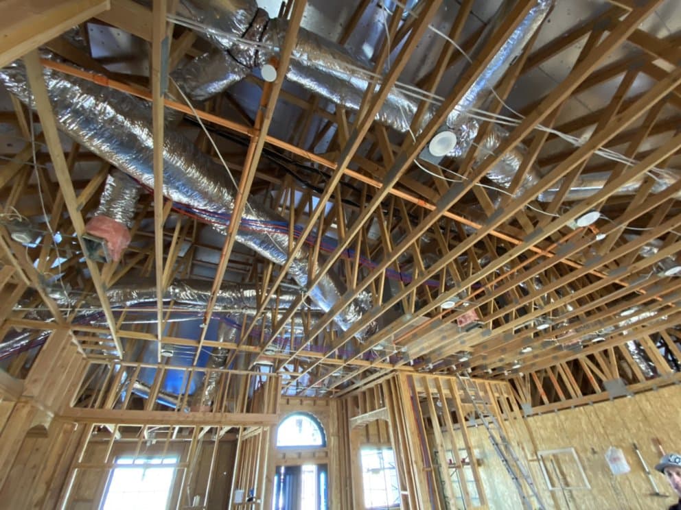Dickinson Heating & Air job photo — Rough ductwork all complete!